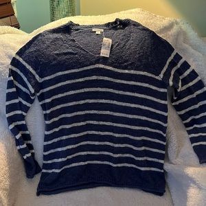 Navy n white striped sweater